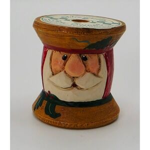 Eddie Walker Midwest of Cannon Falls Santa Thread Spool Figurine Sew Sweet 1.5in